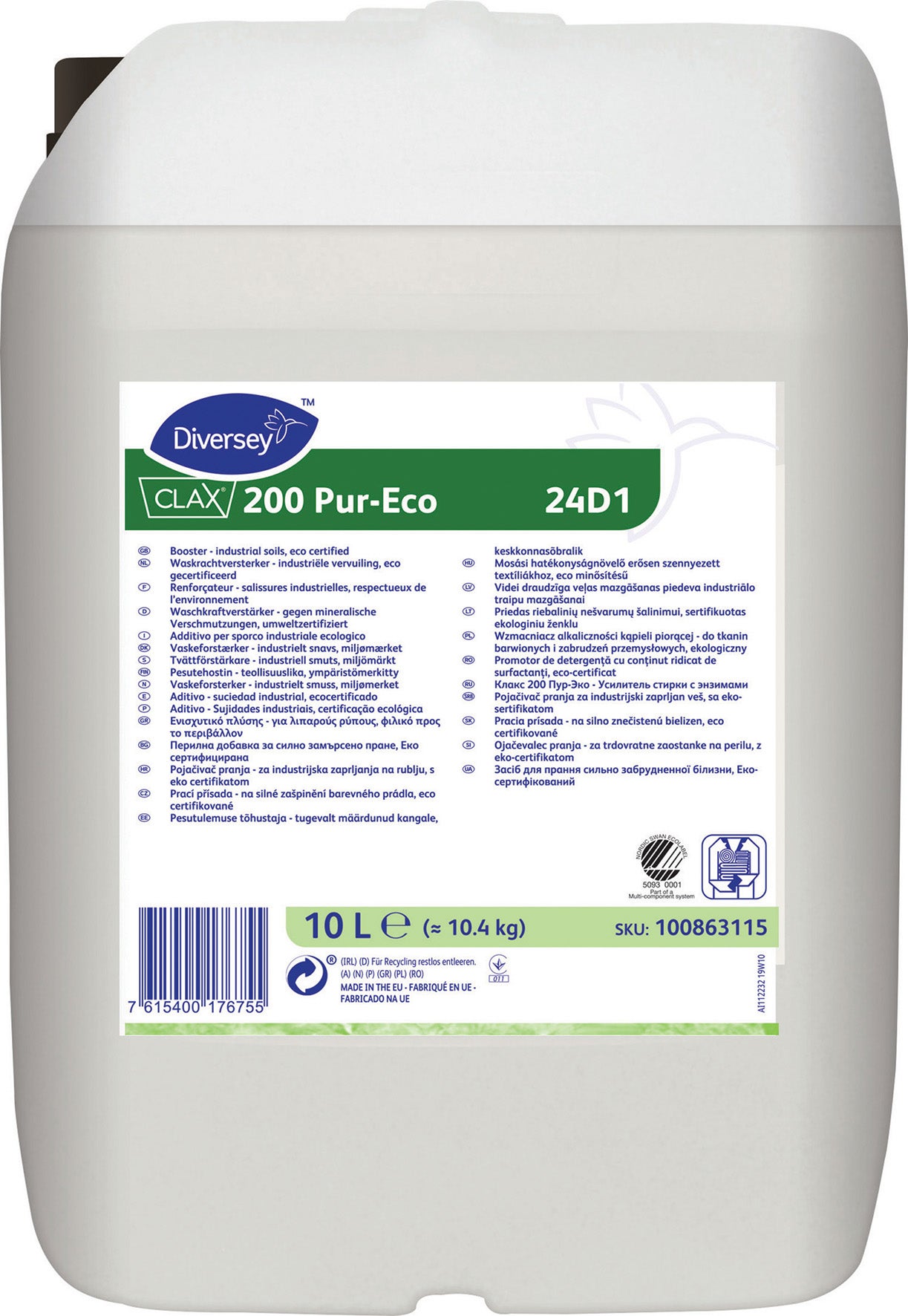 Tvättförstärkare flytande Clax 200 Pur-Eco