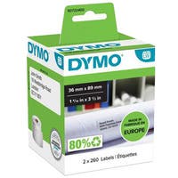 Etikett Dymo 89 x 36 mm    2x 260 st/fp