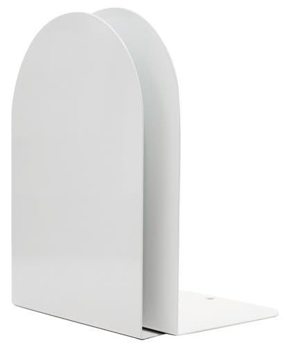 Bokstöd metall vit 2/fp