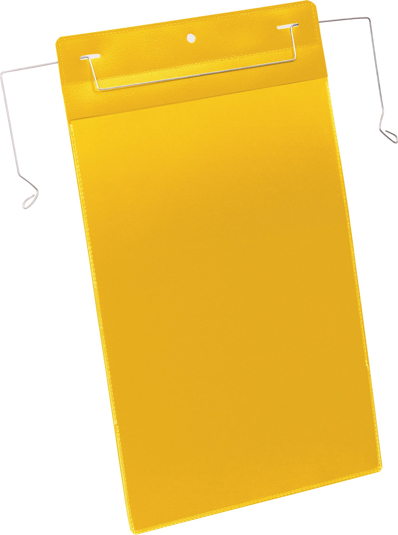 Plastficka A4S trådbygel gul 50 st/fp