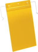 Plastficka A4S trådbygel gul 50 st/fp