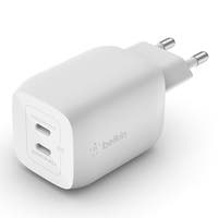 Väggladdare dual USB-C 65W ej kabel vit