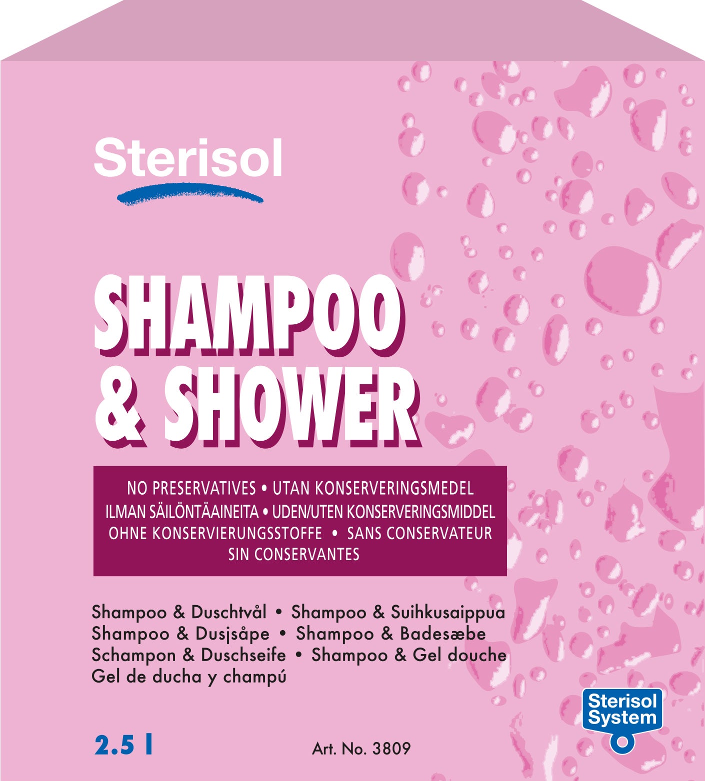 Tvål Sterisol shower 3809 2,5 liter