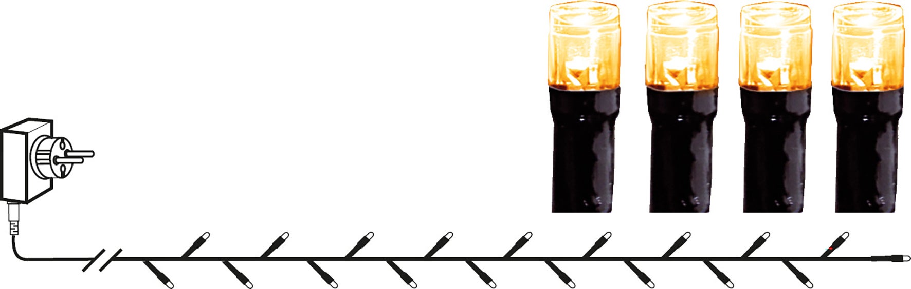 Ljusslinga LED GoldenWarmWhite 80 lampor