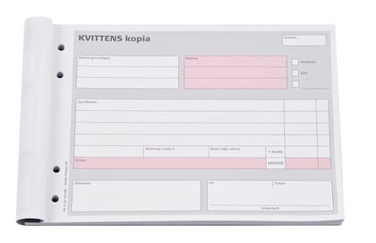 Kvittensblock A5L 2x50blad