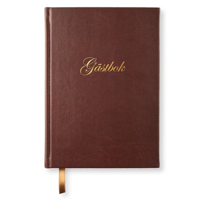 Gästbok Paperstyle Konstläder Brun