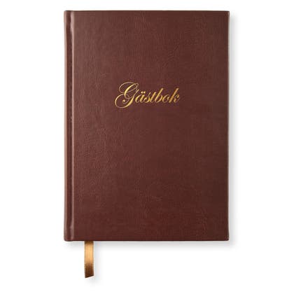Gästbok Paperstyle Konstläder Brun