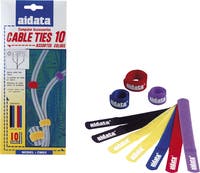 Kabelhållare Deltaco 10 st/fp sorterade färger