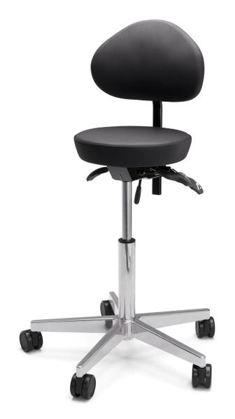 Sadelstol Circle ryggstöd svart