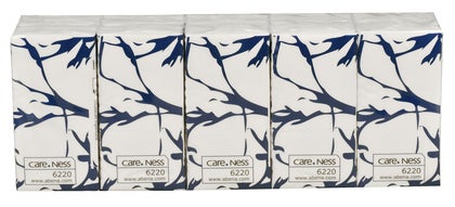 Näsduk 3-lags vit 10 x 10 st/fp