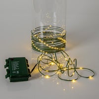 Ljusslinga Dew Drop batteri grön 7,2 m varmvit