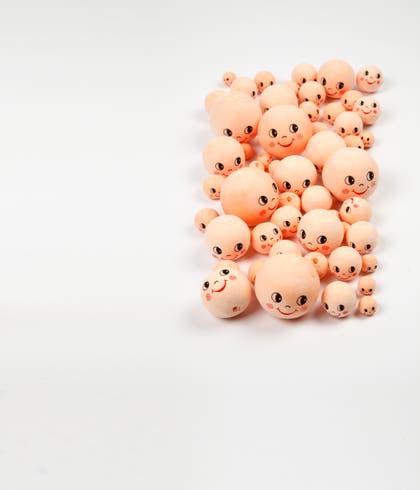 Huvuden vadd sorterade storlekar 100/fp