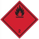 Farligt gods-etiketter 2.1 Flammable Gas 250 st/rulle