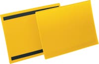 Plastficka A4L magnetisk gul 50 st/fp