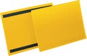 Plastficka A4L magnetisk gul 50 st/fp