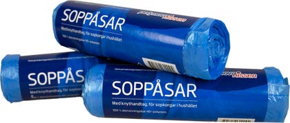 Soppåse m knythandtag 30l 25/r