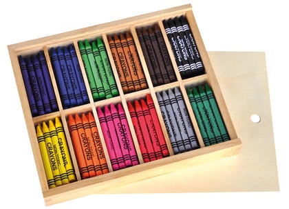 Vaxkrita trälåda 12färgerx12/fp