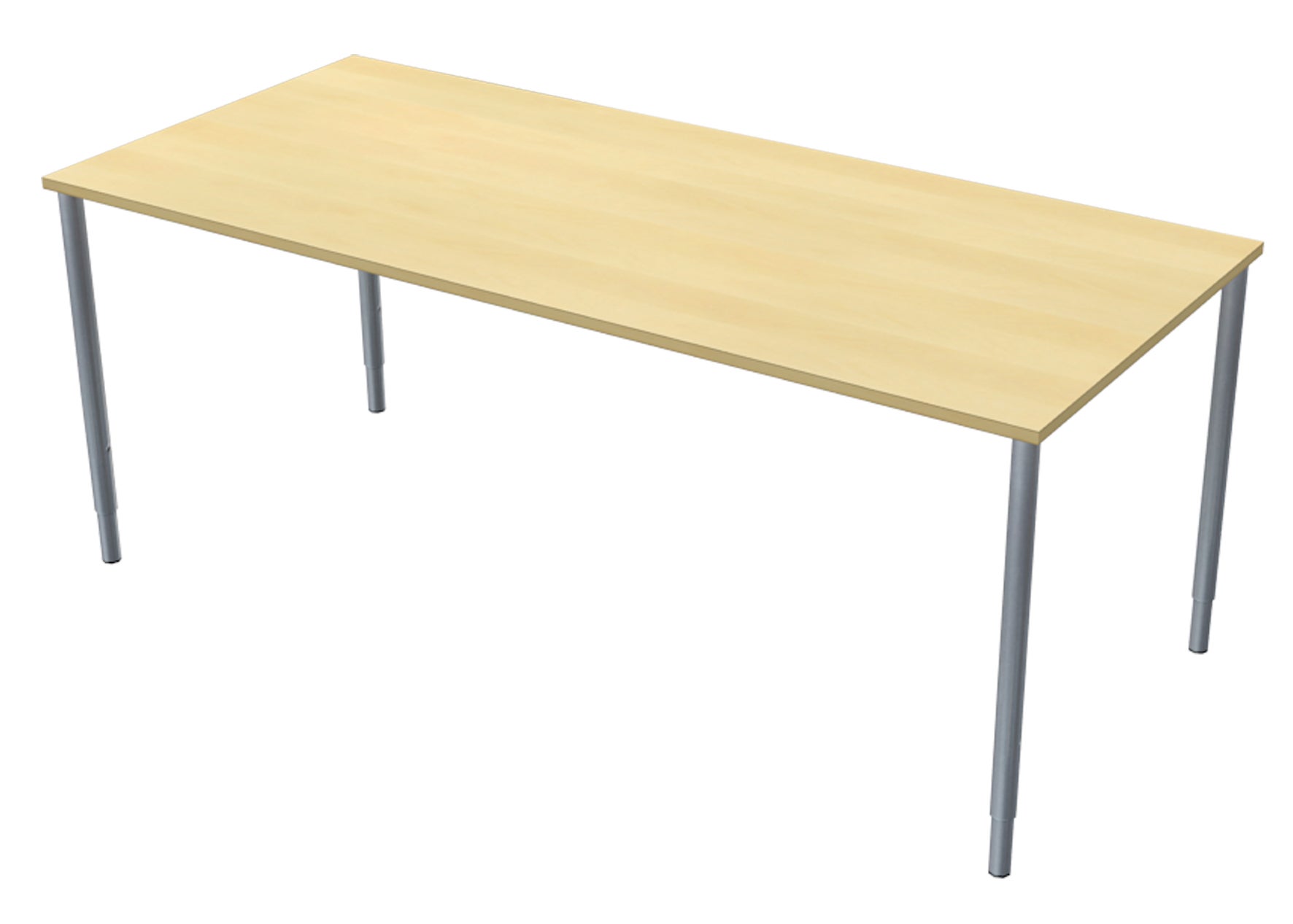 Skrivbord 180x80 cm björkmelamin/silver Lanab