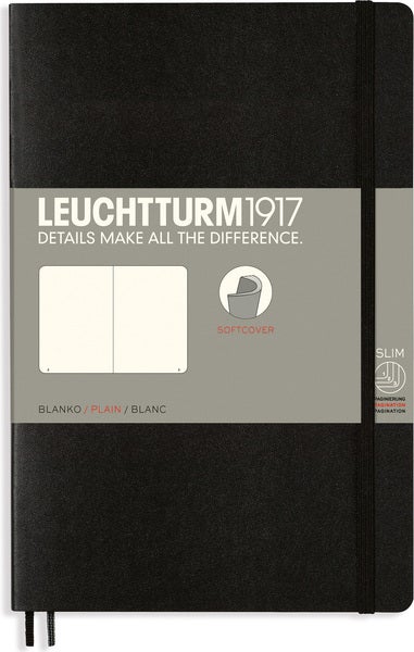 Anteckningsbok B6 soft blank svart