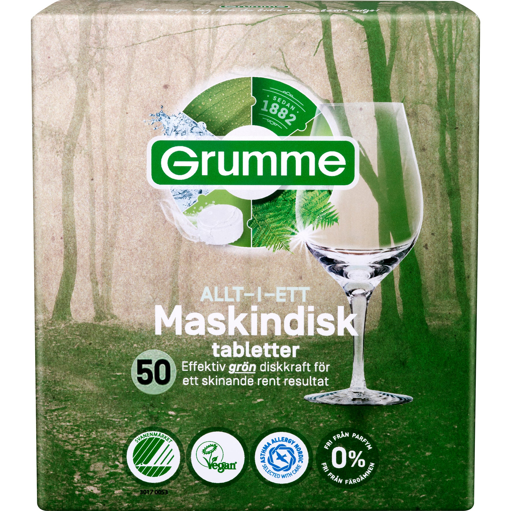 Maskindiskmedel tabletter Grumme 50 st/fp