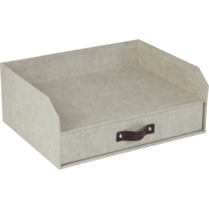 Brevkorg Bigso Walter med låda canvas linen