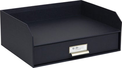 Brevkorg Walter med låda grå Bigso