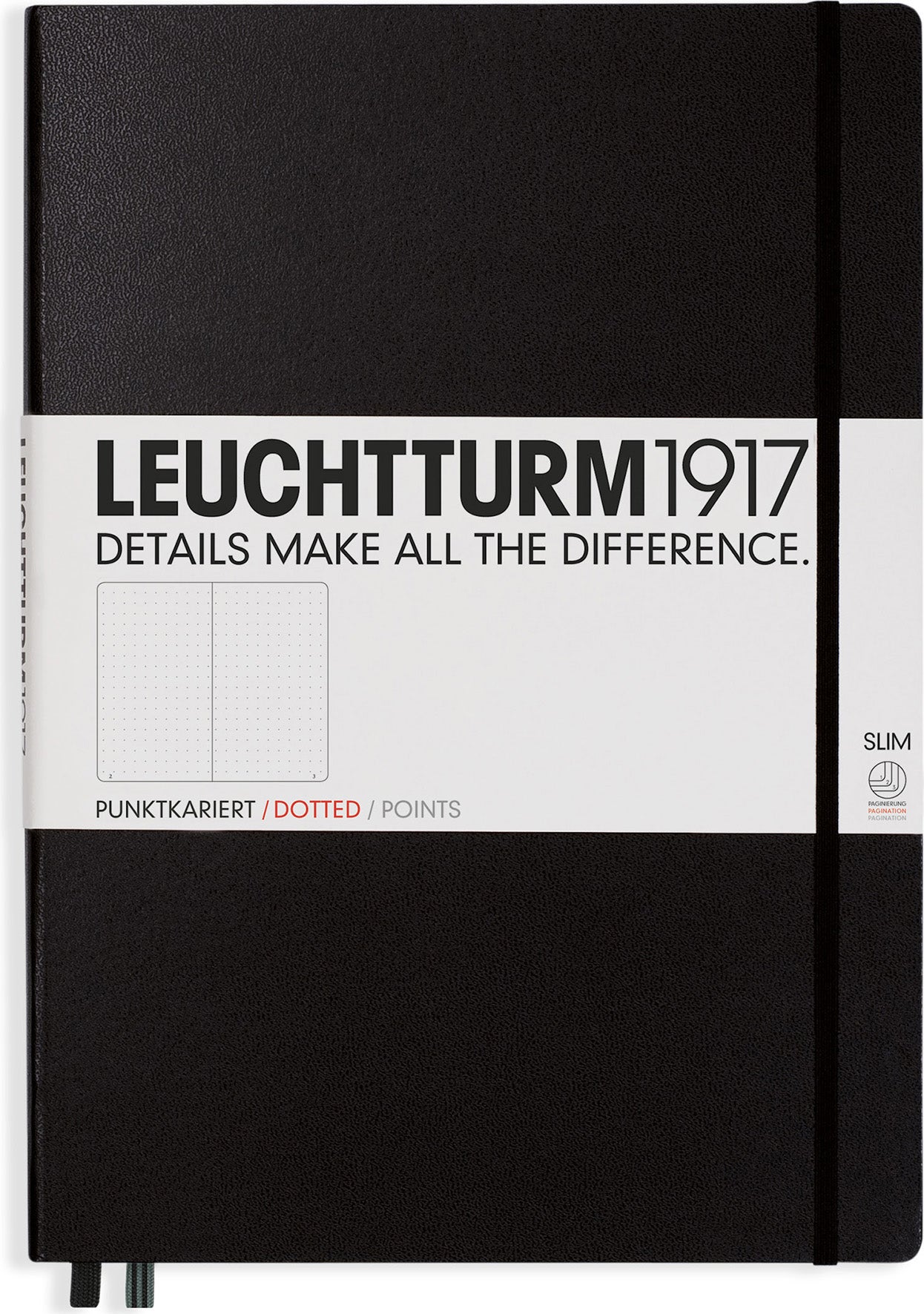 Anteckningsbok A4+ dot Black