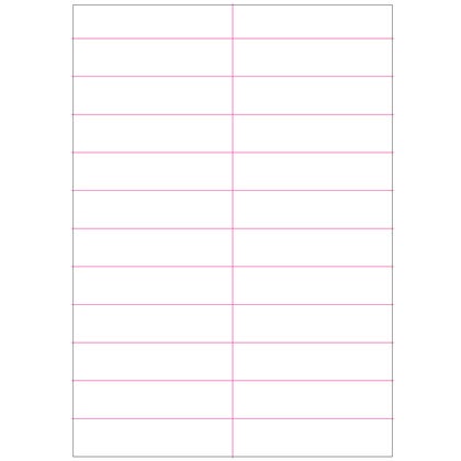 Hyllkantsetikett 104x25 mm på A4-ark