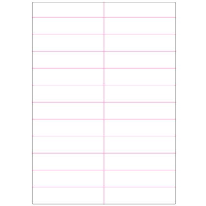 Hyllkantsetikett 104x25 mm på A4-ark