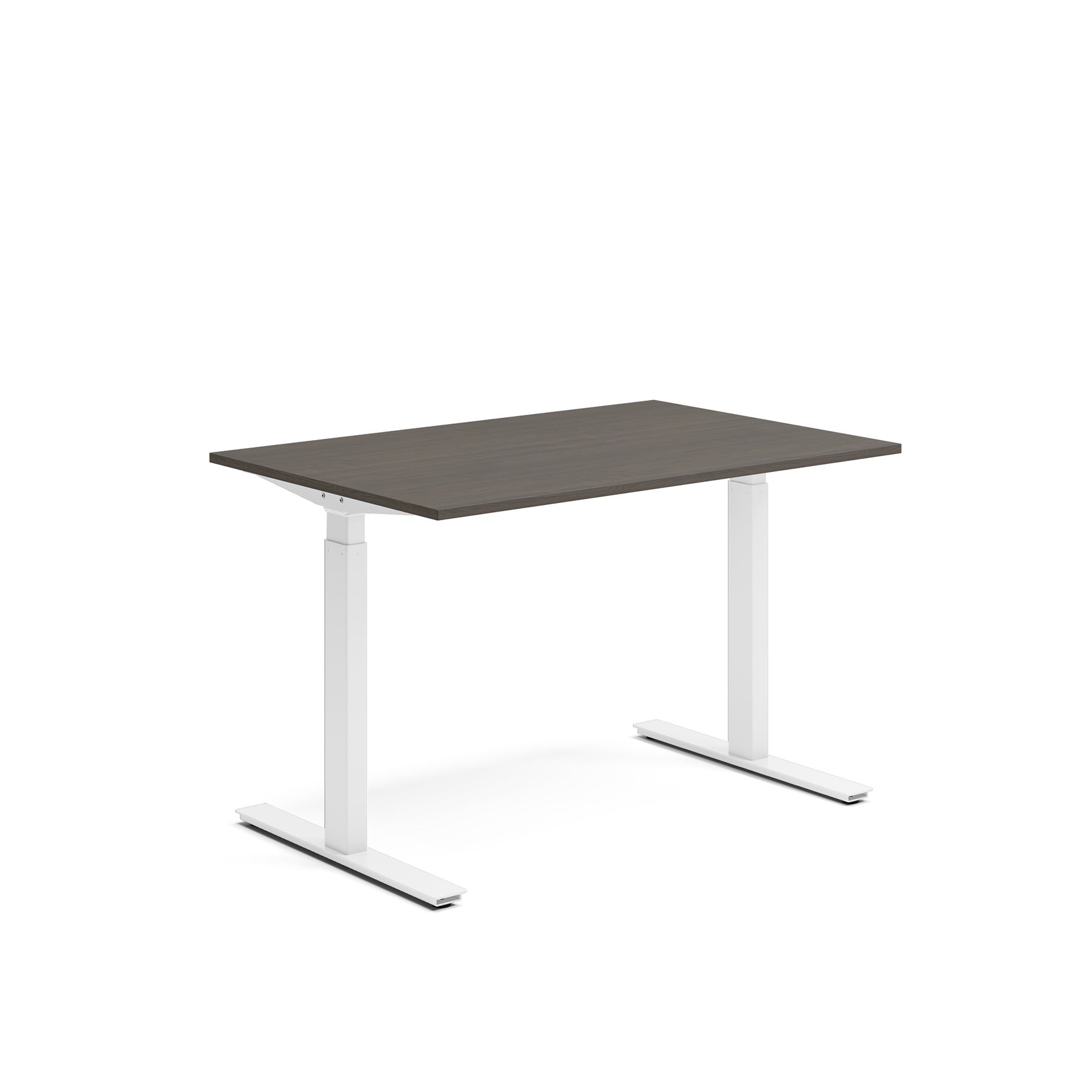 Skrivbord el 120x80 cm Mörk ask/Vit