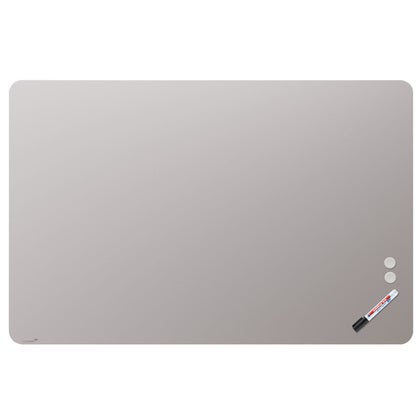 Glastavla matt rundade hörn 100x150 cm warm grey