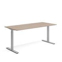 Skrivbord 1800 x 800 mm Vit ask/Silver