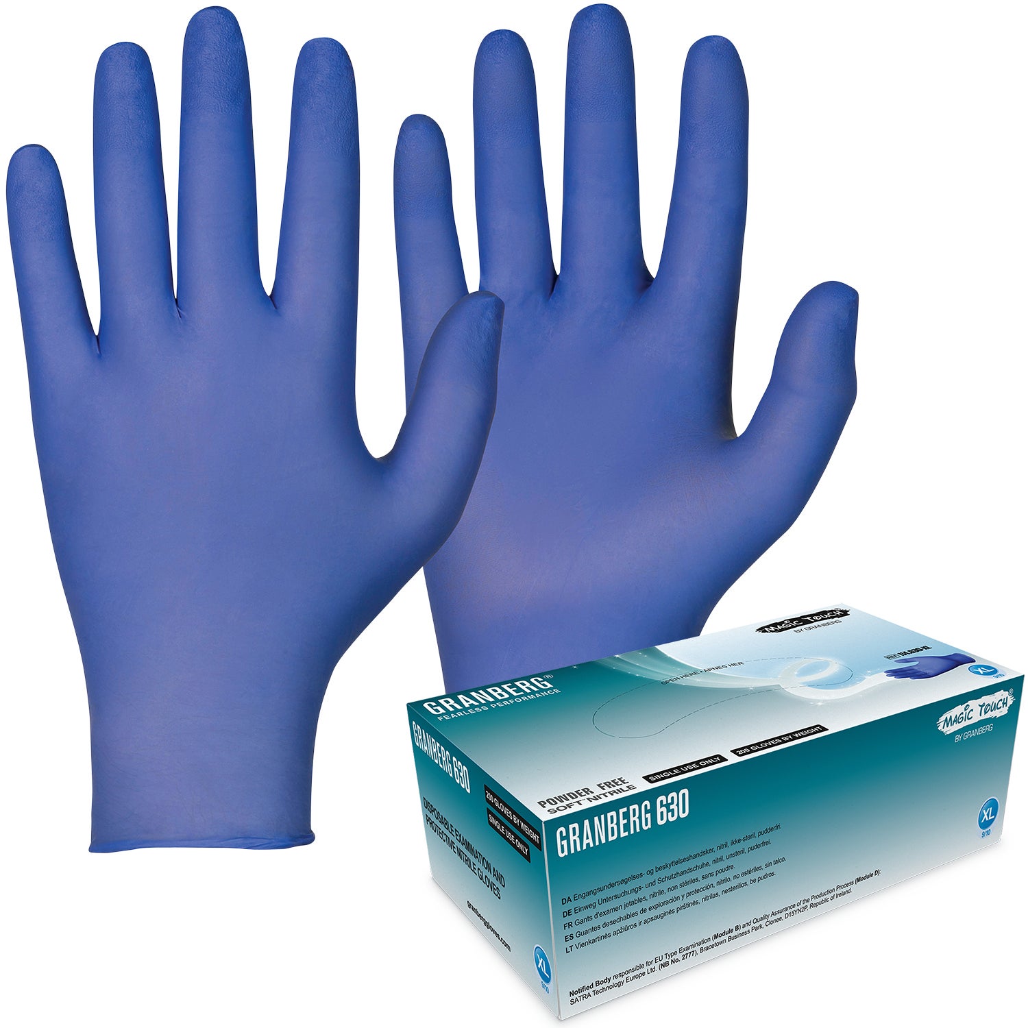 Nitrilhandske 630 indigoblå 180–/200-pack