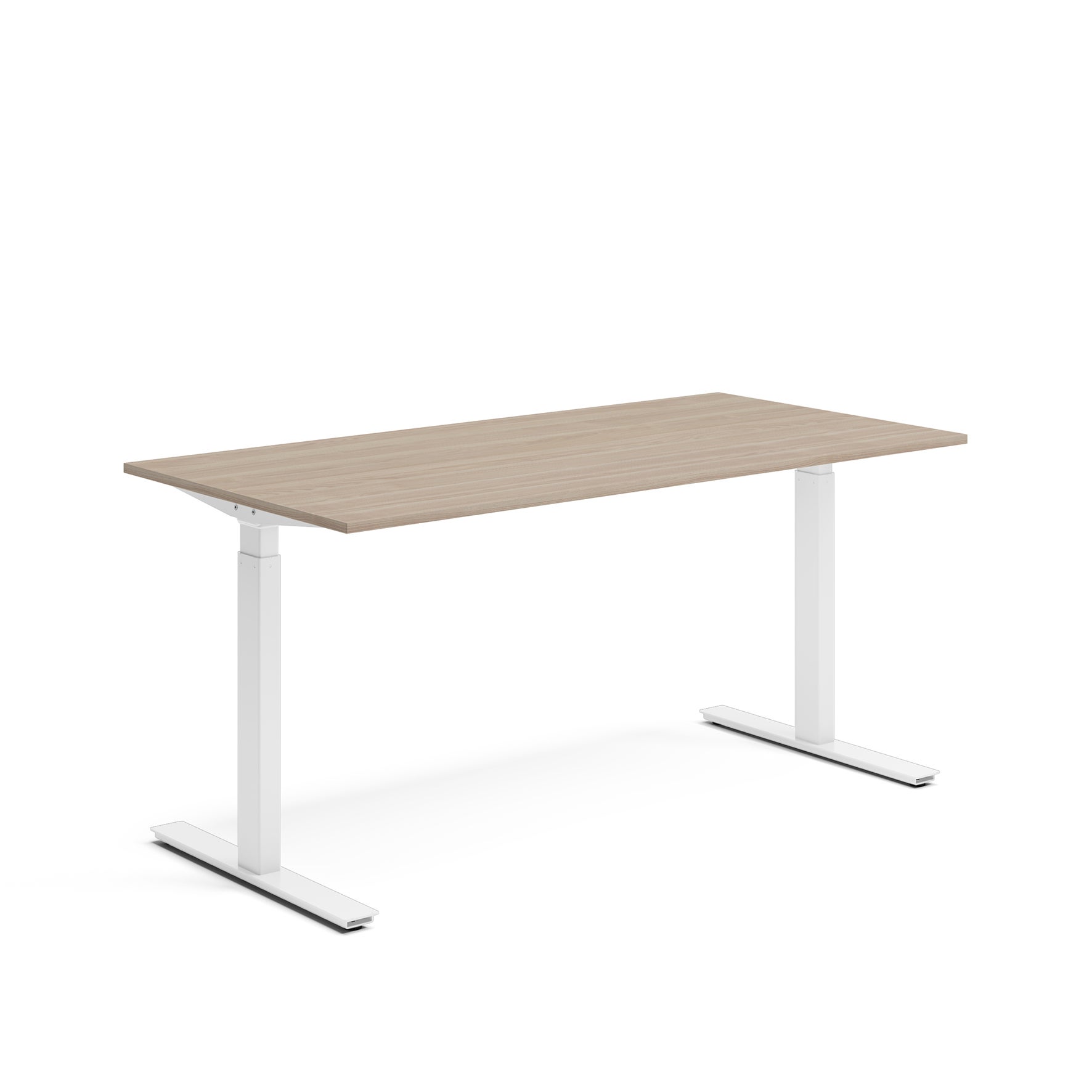 Skrivbord el 160x80 cm Vit ask/Vit