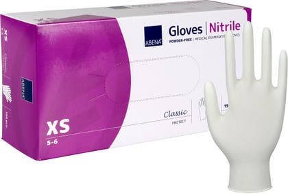 Handske Nitril Puderfri Vit 150 st/fp