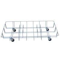 Trådvagn för sopkärl 3x60 liter zink