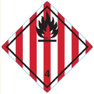 Farligt gods-etiketter 4.1 Flammable Solid 250 st/rulle