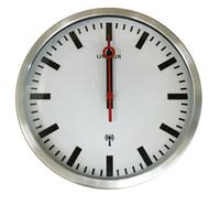 Väggklocka Radiostyrd Station 300 mm Grå