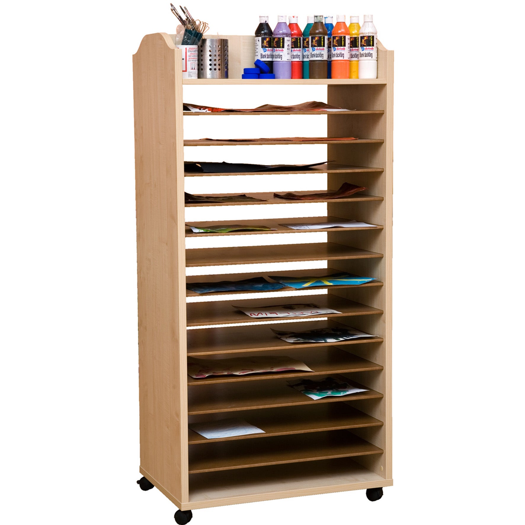 Tork- och förvaringshylla