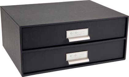 Förvaringsbox Birger 2 lådor grå