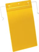 Plastficka A4S trådbygel gul 50 st/fp