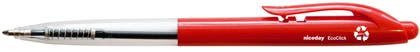 Kulspetspenna Niceday EcoClick röd