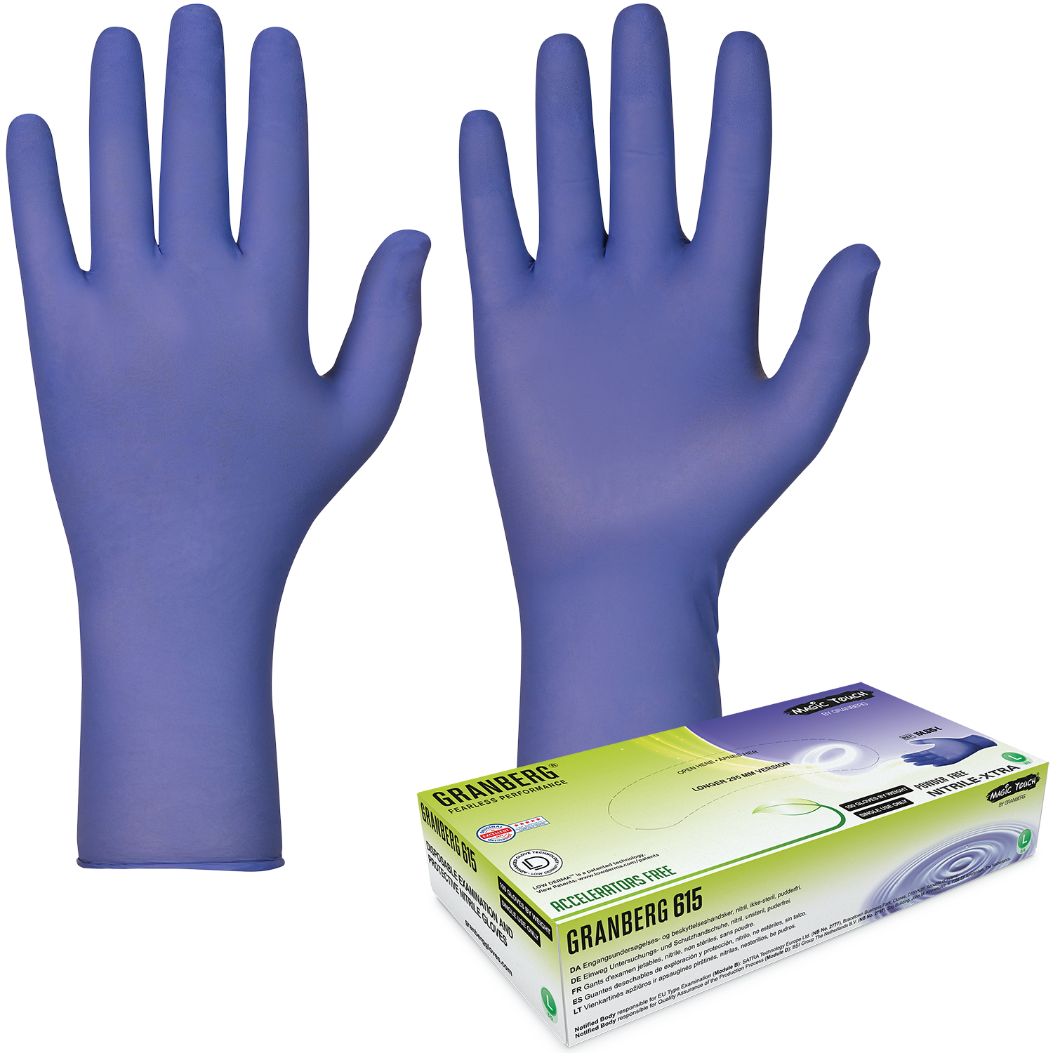 Engångshandske nitril puderfri Indigo 100 st/fp