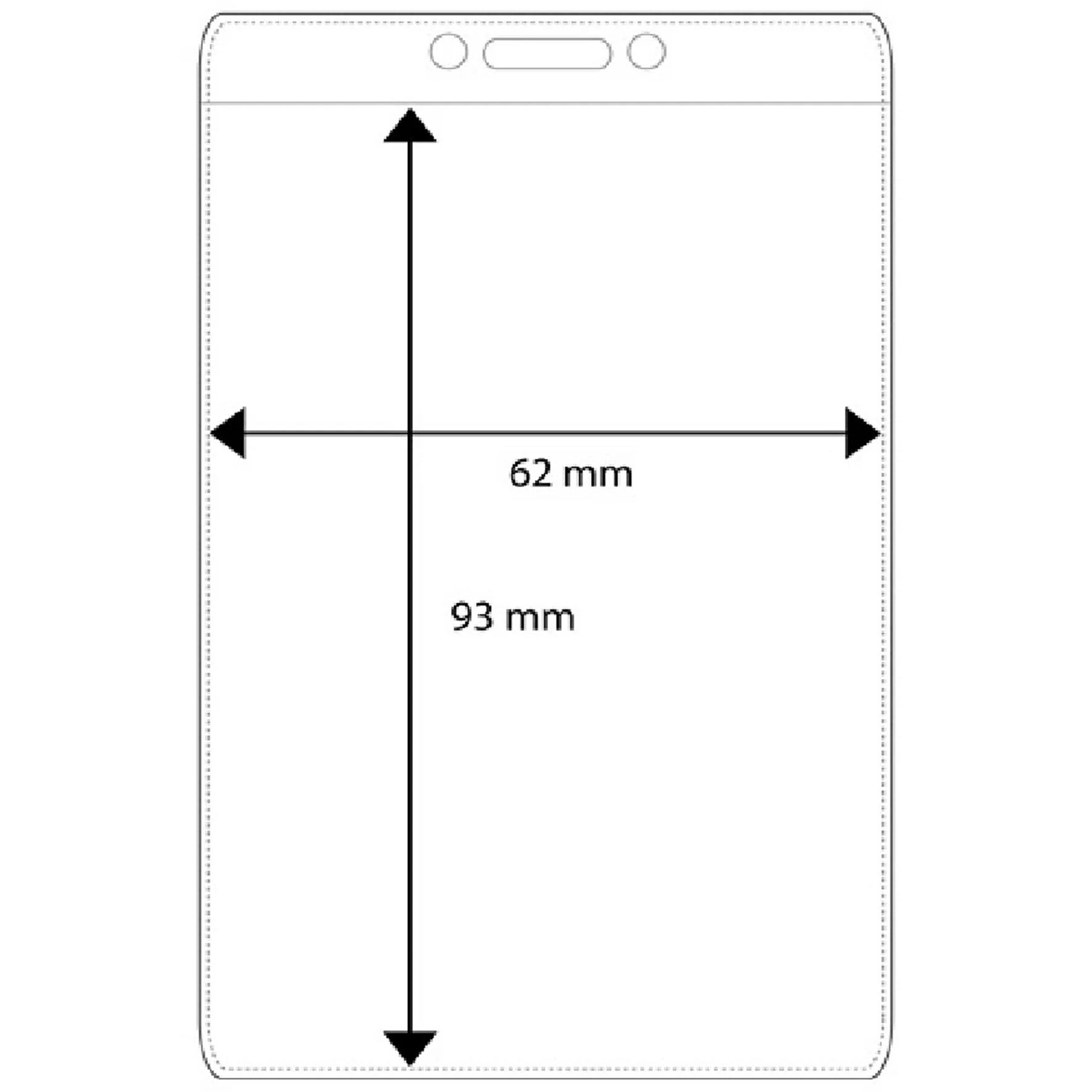 Plastficka stående 62x93mm