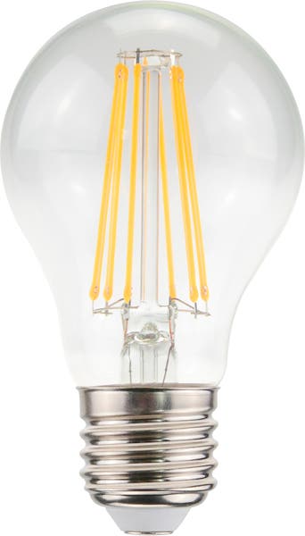 LED Filament Airam E27 normal A60 7W klar 806lm dimbar varmvit