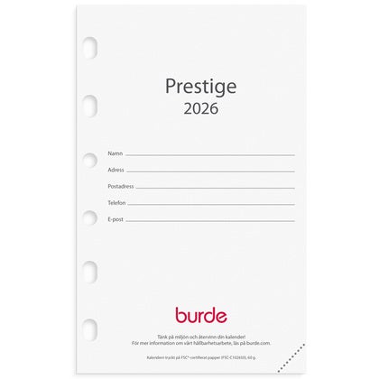 Kalender Compact Prestige 2026 kalendersats