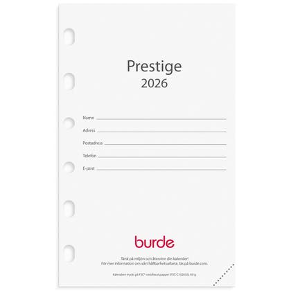Kalender Compact Prestige 2026 kalendersats