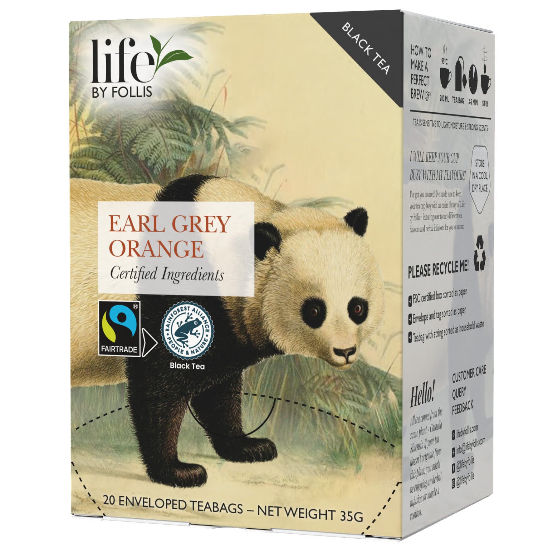 Te Earl Grey Orange Life by Follis 20-pack