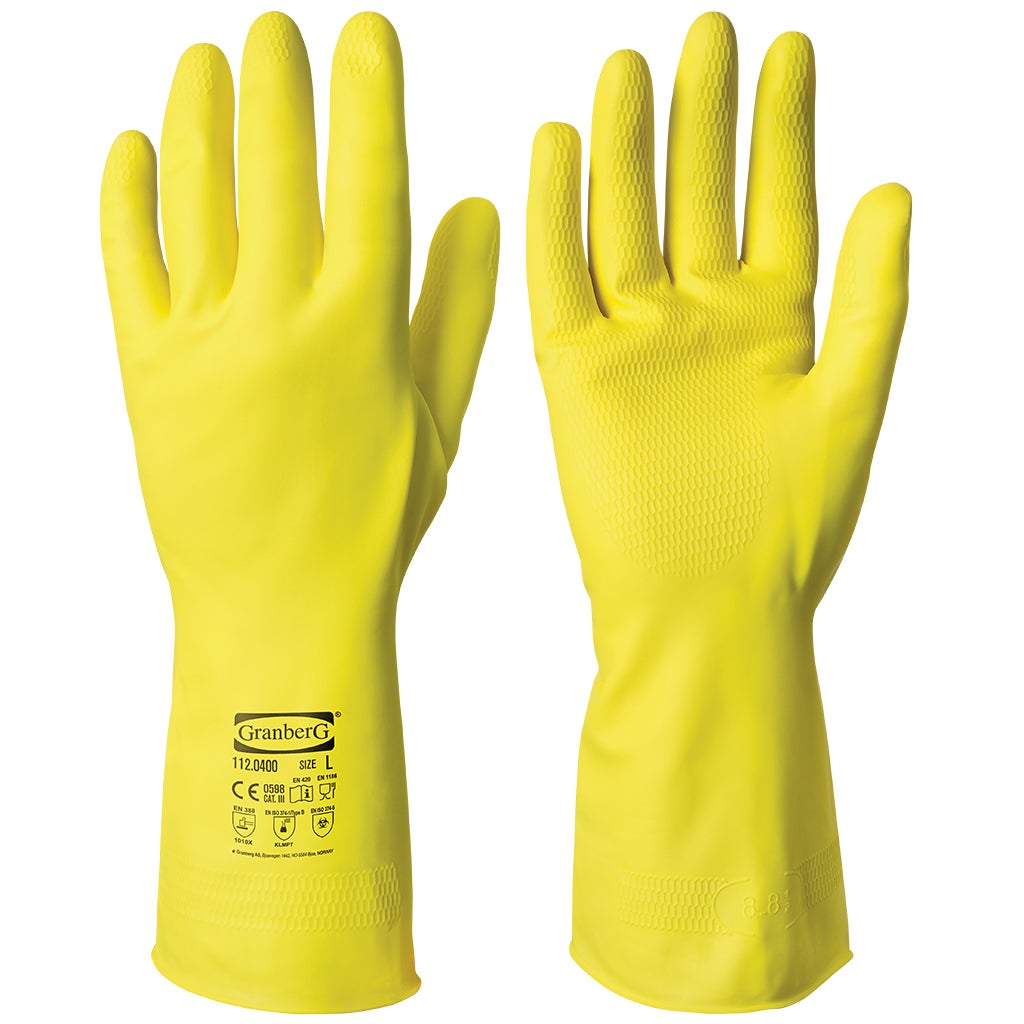 Diskhandske Latex 0400-L Gul