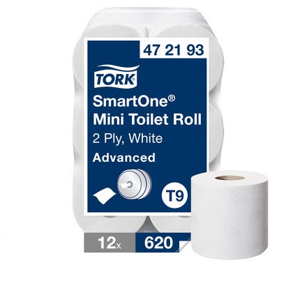 Toalettpapper SmartOne Mini Advanced Tork T9 Vit